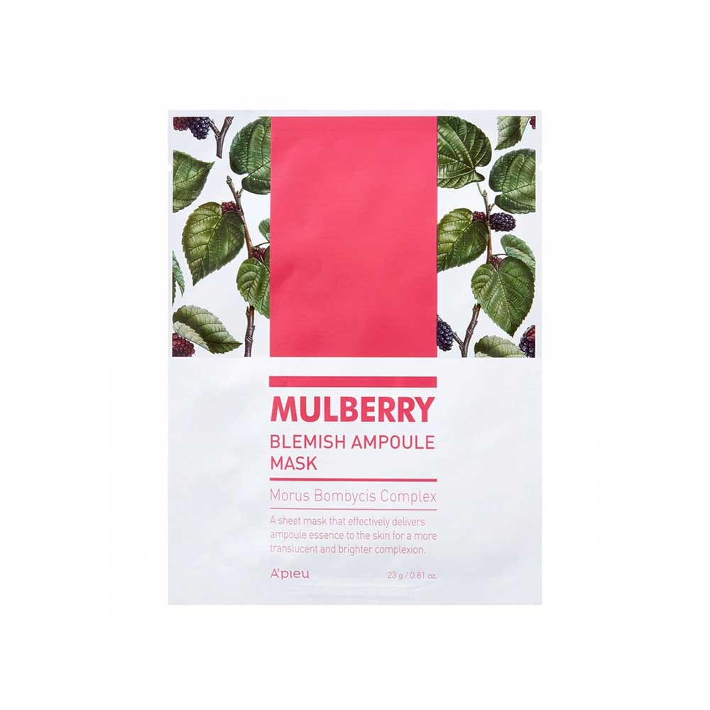 A'PIEU Mulberry Blemish Ampoule Mask For Brightening and Hydrating Women (23g)