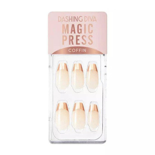 DASHING DIVA MAGICPRESS Rose Gold Edge French