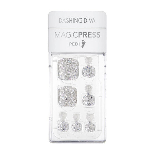 DASHING DIVA MAGICPRESS Silver Sparkling