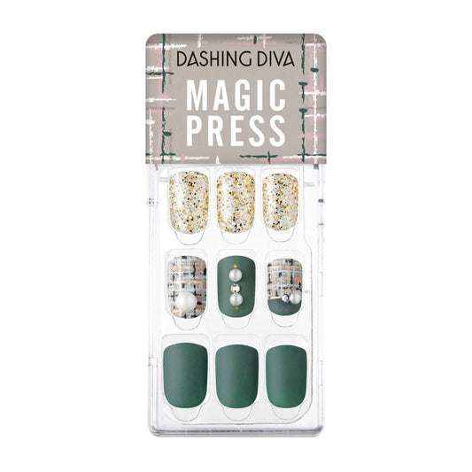 DASHING DIVA MAGICPRESS Teal Green Tweed