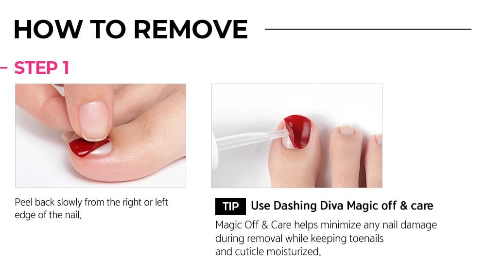 how to remove DASHING DIVA GLOSS Pure Pieces 