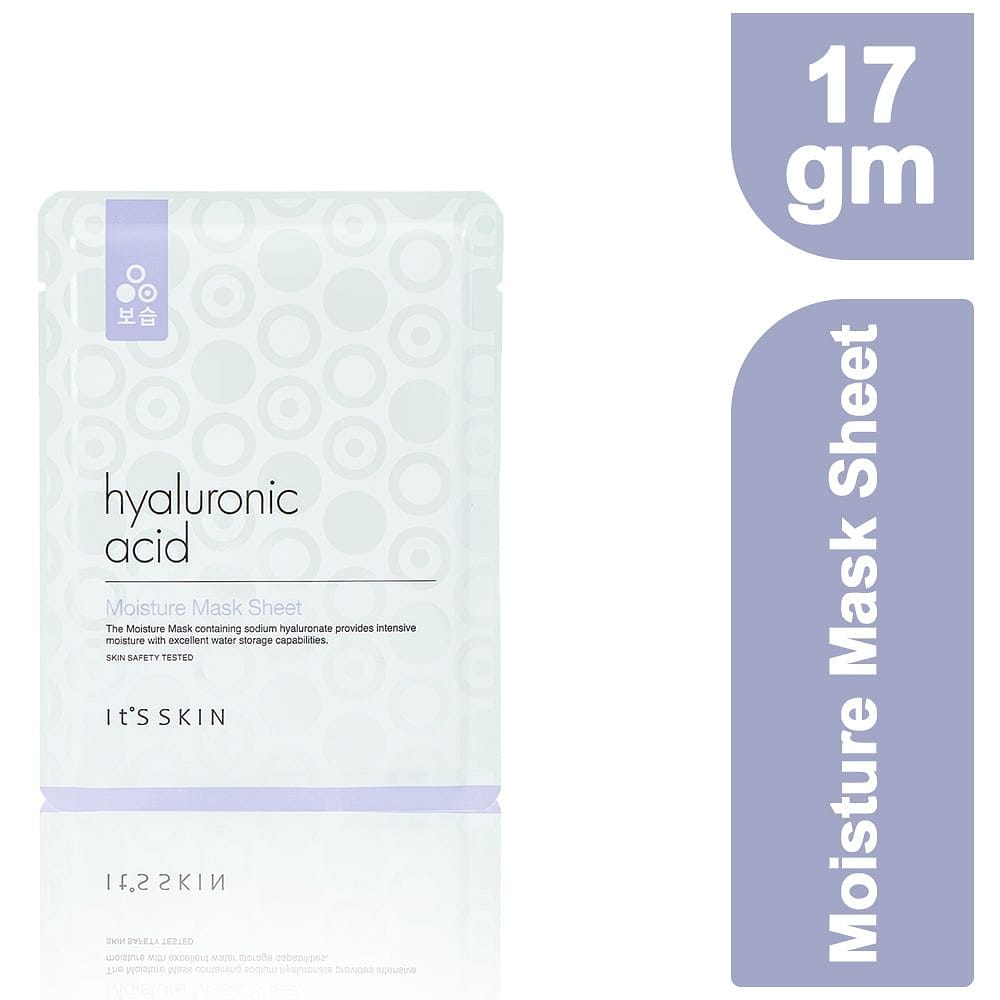 It's Skin Hyaluronic Acid Moisture Mask Sheet (Set -5 ) For Dry skin Unisex(17ml)