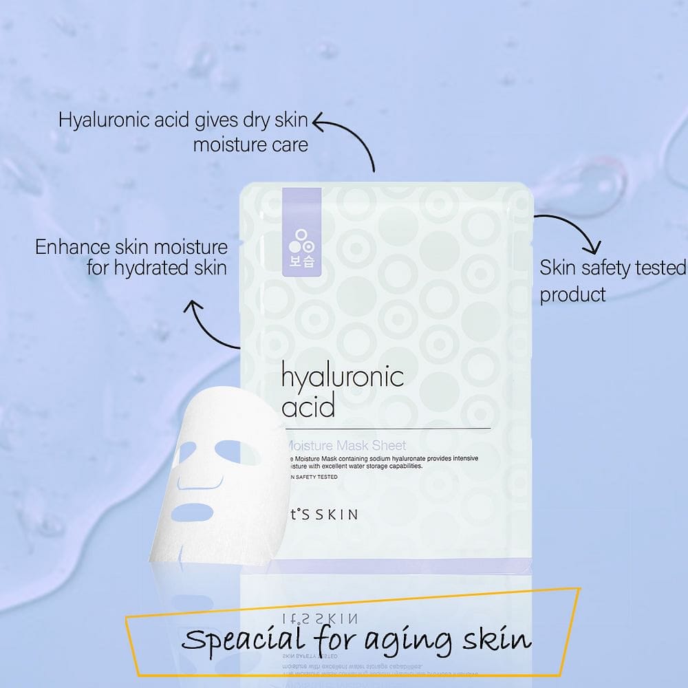 Benefits of It's Skin Hyaluronic Acid Moisture Mask Sheet (set of 5)