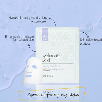 Benefits of It's Skin Hyaluronic Acid Moisture Mask Sheet (set of 5)