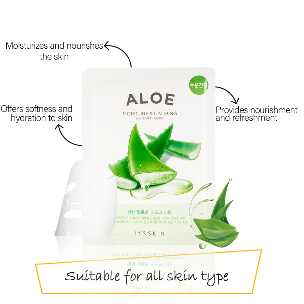 Benefits of It's Skin The Fresh Mask Sheet-Aloe 