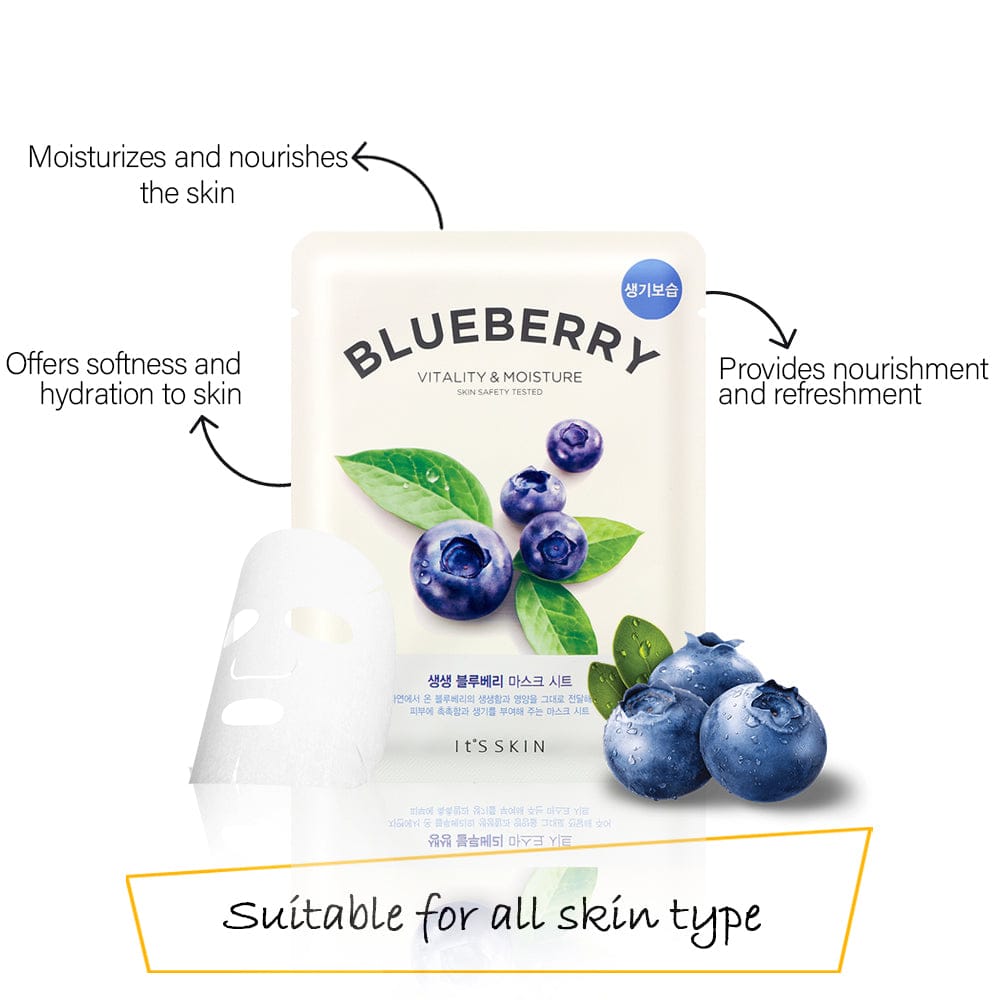 Benefits of It's Skin The Fresh Mask Sheet -Blueberry 