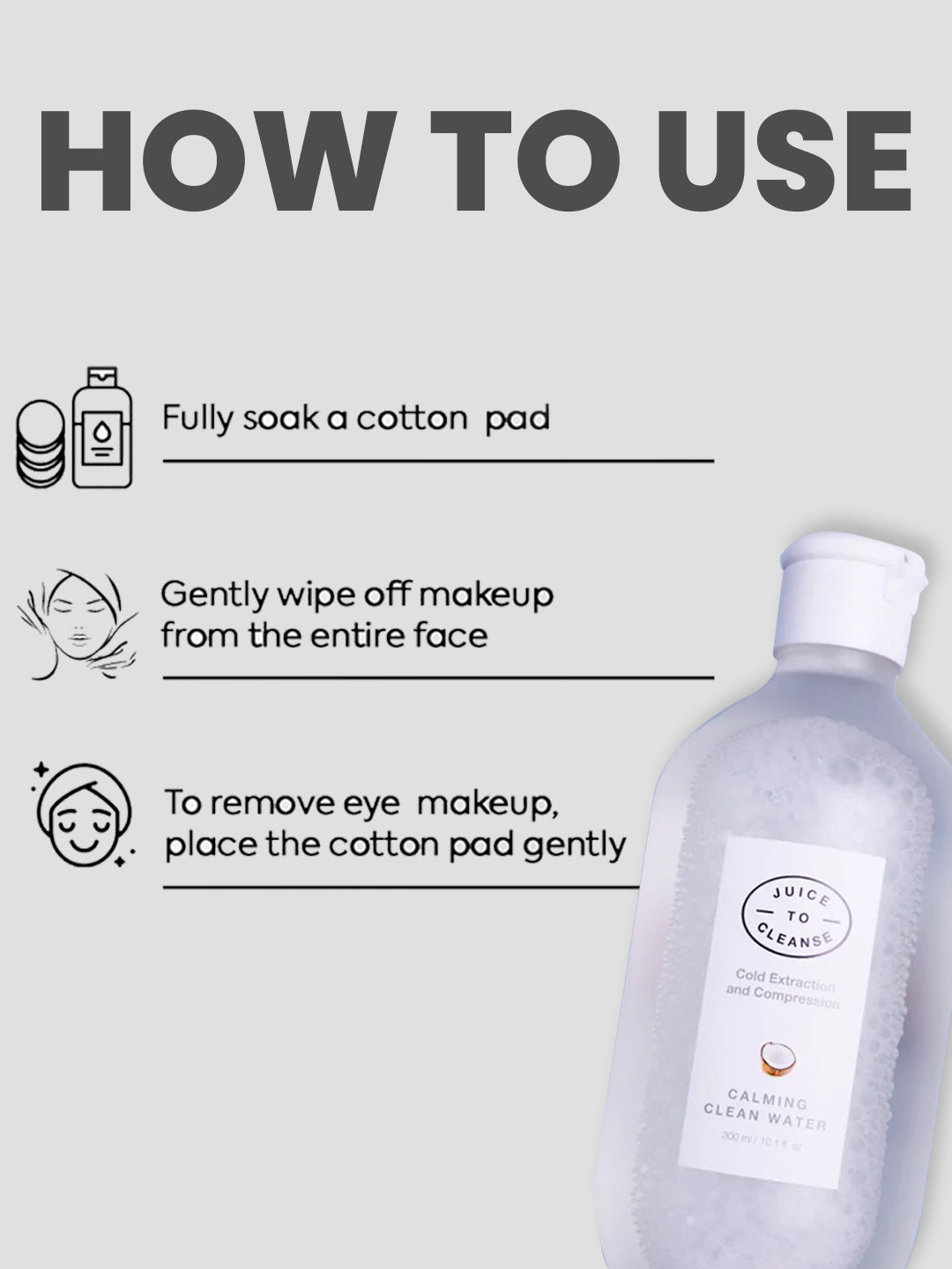 JUICE TO CLEANSE Calming Clean Water For Moisturised and Sensitive Skin Unisex (300ml)