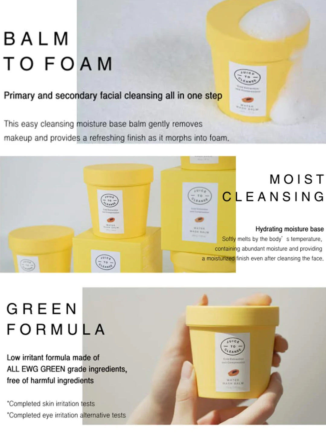 JUICE TO CLEANSE Water Wash Balm (100g)