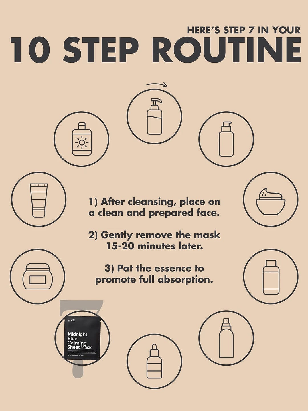 Klairs Midnight Blue Calming Sheet Mask (1pcs)