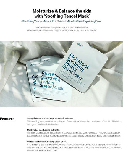 Klairs Rich Moist Soothing Tencel Sheet Mask (1pcs)