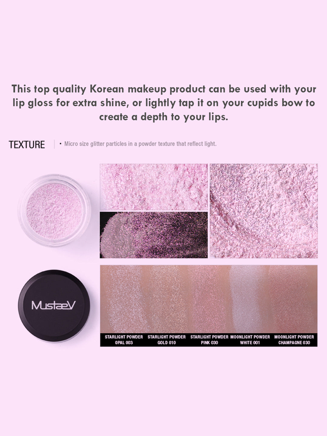 MUSTAEV COLOR POWDER STARLIGHT PINK 2.5g