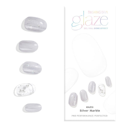 Dashing Diva Glaze Silver Marble