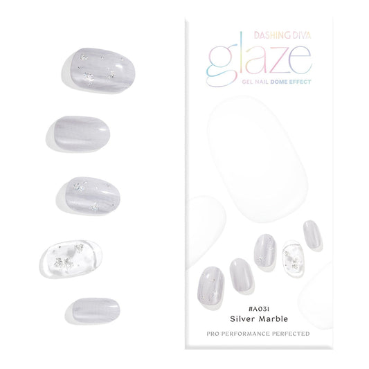 Dashing Diva Glaze Silver Marble