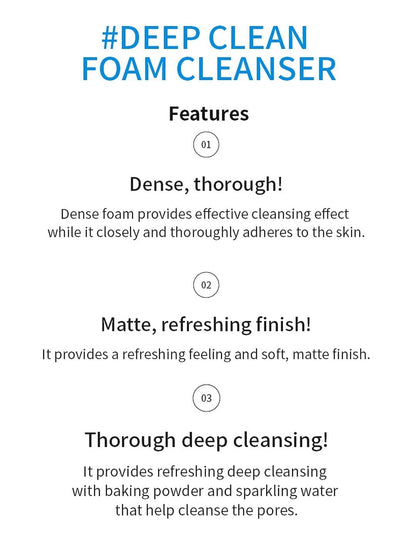 A'PIEU Deep Clean Foam Cleanser (2ea) For Acne Pores Skin unisex