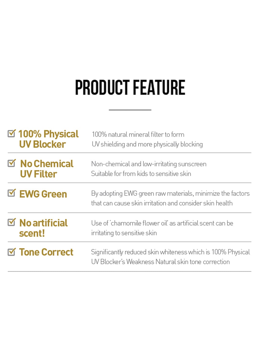 Suntique I'M PURE Perfect Cica SPF50+pa++++ : , Non-sticky and non-greasy texture(50ml)